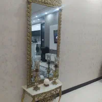 آیینه شمعدان برنجی در حد نو