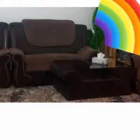 مبل ۹نفره با میز جلو مبلی و ساعت ایستاده