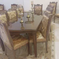 مبل فرانسوی ۷ نفره و میز ناهارخوری ۸ نفره
