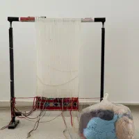 دار قالی ۶۰ در ۷۰ به همراه نخ و نقشه