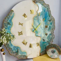 ساخت و فروش ساعت رزینی|صنایع دستی و سایر لوازم تزئینی|قشم, |دیوار