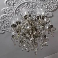 لوستر ۶شاخه ۱۲شعله برنجی اصل چیزی قاطی نداره|لوستر و چراغ آویز|تهران, ابوذر|دیوار