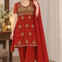 یک دست لباس هندی،پنجابی،شومیزشلوارشال
