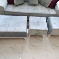 ست ۷ نفره راحتی به همراه جلو مبلی و عسلی|مبلمان خانگی و میز عسلی|تهران, شهرک طالقانی|دیوار