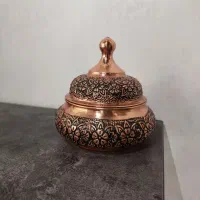قندان مسی ، پیاله مسی ، رولت خوری مسی
