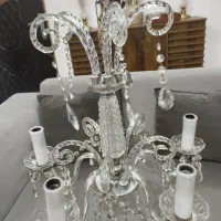 لوستر پنج شاخه کریستالی