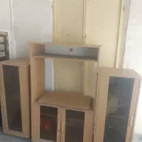 میز تلویزیون به همراه دو عدد بوفه کناری تمام MDF