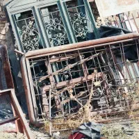 آهن پدر پنجره دست دو درحد