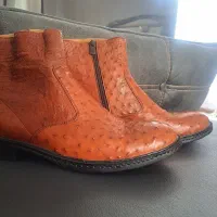 کفش با چرم شتر مرغ