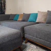 مبل 7 نفره طوسی|مبلمان خانگی و میز عسلی|تهران, دارآباد|دیوار