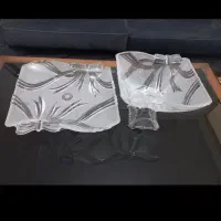 بلور خارجی میوه و شیرینی خوری با جعبه