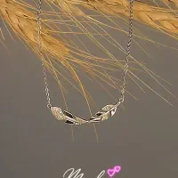 گردنبند رنگ ثابت طرح برگ، استیل/بلک فرایدی/افسریه