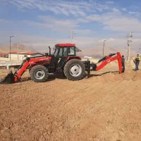 تراکتور ۳۹۹ جفت همراه با بیل جلو و عقب