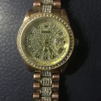 ساعت رولکس اصل فول نگین رنگ رز گلد