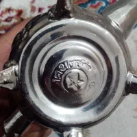 کتری نوربلین وسینی آب نقره قلمکاری بسیارقدیمی|کلکسیون اشیاء عتیقه|نیشابور, فردوسی جنوبی|دیوار