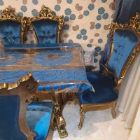 مبلمان و ناهارخوری ۷ نفره استیل در حد نو|مبلمان خانگی و میز عسلی|تهران, سازمان برنامه شمالی|دیوار