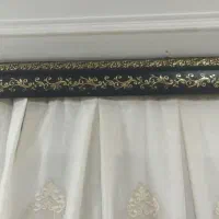 پرده استر دار به همراه چوب پرده|پرده، رانر، رومیزی|اهواز, سپیدار|دیوار