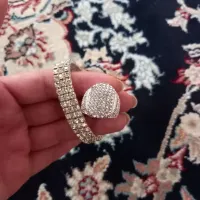 ست دستبندوانگشتر وی جفت صندل نو