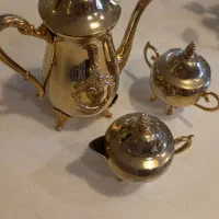 ست چایخوری آبکاری طلایی