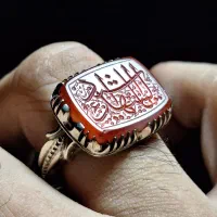 انگشتر عقیق دورنگ یا سیدالشهداء