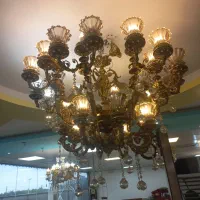 لوستر برنجی آبکاری شده|لوستر و چراغ آویز|رشت, آتشگاه|دیوار