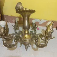 لوستر برنجی درحدمو|لوستر و چراغ آویز|اصفهان, قائمیه|دیوار