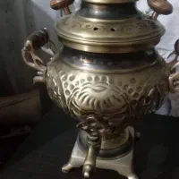 سماور مسی و برنجی زغالی