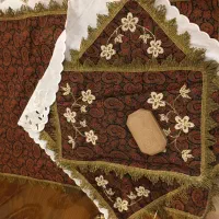 جانماز ترمه قدیمی دست دوزی|پرده، رانر، رومیزی|تهران, استخر|دیوار