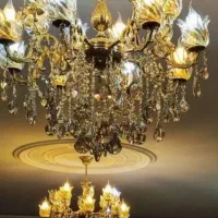 تولیدی لوسترهای برنز رستمی.لوستر ۲۰ شعله تمام برنز