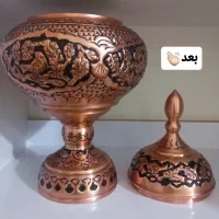 نانو و سیاه قلم ظرف مس|صنایع دستی و سایر لوازم تزئینی|رفسنجان, |دیوار