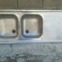 سینک دوقلو کم کارکرده سالم|مصالح و تجهیزات ساختمان|درودزن, |دیوار