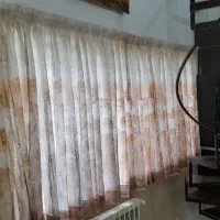 ۶عدد پرده حریرترک پایین حاشیه دار تمیزوسالم|پرده، رانر، رومیزی|چالوس, |دیوار