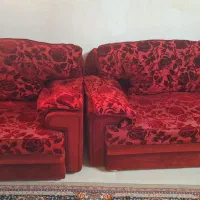 مبل ۳ نفره مخملی|مبلمان خانگی و میز عسلی|رشت, عینک|دیوار