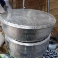 یک عدد قابلمه بزرگ و ماهیتابه استیل کف گرانیت|ظروف پخت‌وپز|جیرفت, |دیوار