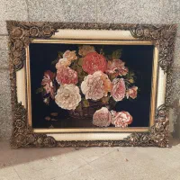 تابلو فرش ماشینی ۷۰۰ شانه سایز ۶۰×۸۰|تابلو فرش|مشهد, زمرد|دیوار