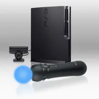 پلیستیشن سه ps3 با دو تا دسته و دوتا دسته‌ موو