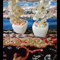 چهل گلدان باگل شیشه‌ای|گل مصنوعی|ایرانشهر, |دیوار