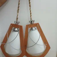 دو عدد لوستر اتاق سالم با لامپ تخفیف خورد