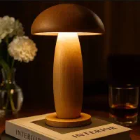 آباژور های تمام لمسی و شارژی چوب گردو|چراغ خواب و آباژور|مشهد, دانشجو|دیوار