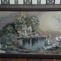 تابلو بزرگ ۱۴۵ در ۷۵و ظرف و گلدان