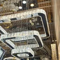 لوستر اویز کهکشان مربع گوشه خم کد ۶۵۴|لوستر و چراغ آویز|اصفهان, مهرآباد|دیوار