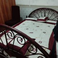 تخت دونفزه فلزس همراه با تشک فنری رویال سالم|تخت و سرویس خواب|قرچک, داوود آباد|دیوار