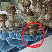 فروش یک جفت لوستر ده شاخه برنز