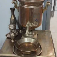 میز وسماور دست ساز مس وار