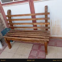 نیمکت چوبی ،چرخ گاری دکوری و بشکه