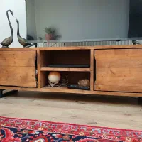 میز تلوزیون تمام چوب سفارشی ساخت