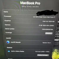 مک بوک پرو ۱۳ اینچ ۲۰۱۳ core i7|رایانه همراه|تهران, فاطمی|دیوار