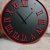 ساعت دیواری فلزی گرد رنگ کوره سایز 90×90