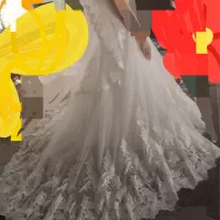 لباس عروس.باشال وزیری کار دست گیپور وتور ایتالیای|لباس|گرمسار, |دیوار