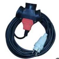 دوعدد سیم سیار با دوشاخ و سه راهی صنعتی